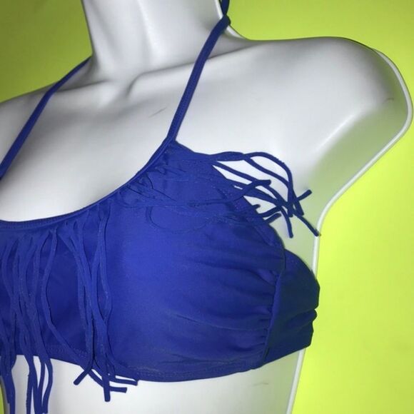 Fringe Bikini Top Blue - Picture 3 of 7